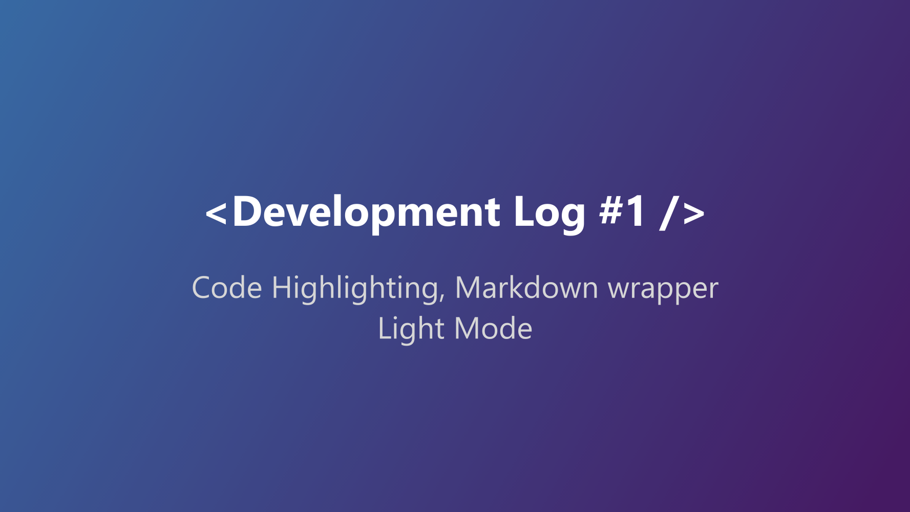 Cover Image 9 : [Devlog 1] Code-highlighting, Copy-paste 